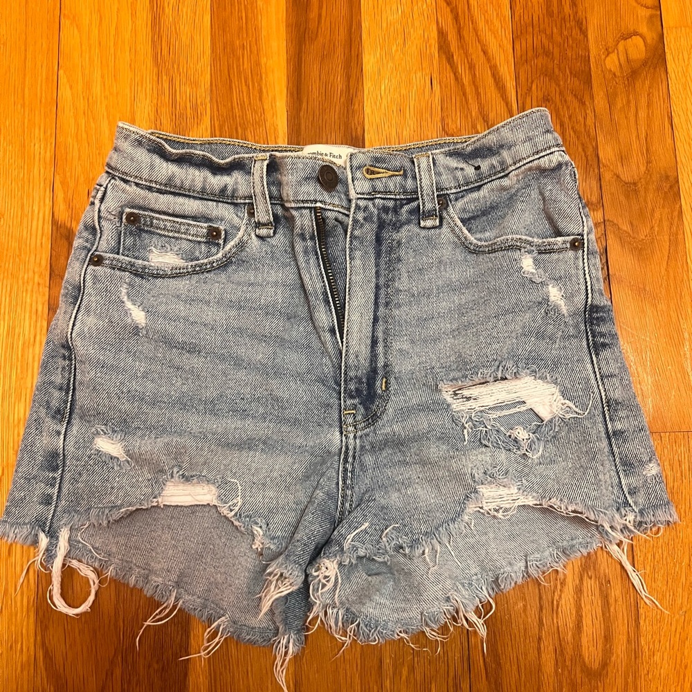 Distressed Denim Shorts
